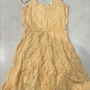 Pink Rose Yellow Sleeveless Halter Midi Dress